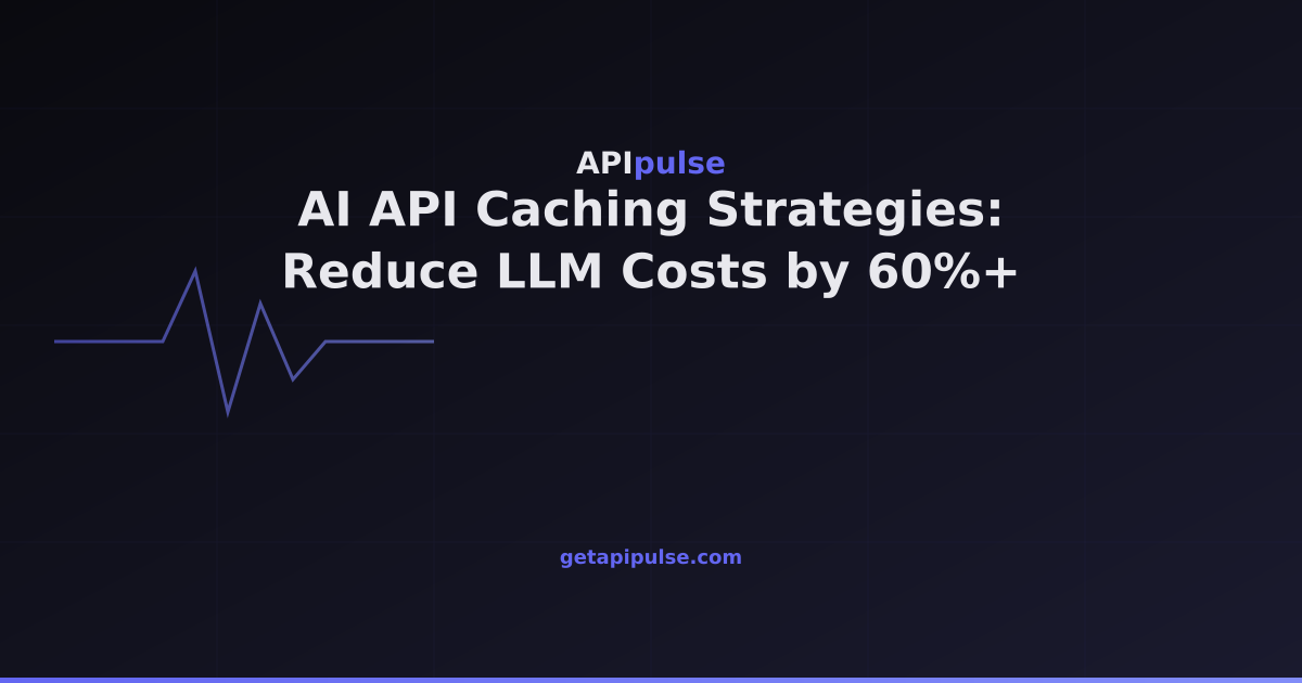 AI API Caching Strategies: Reduce LLM Costs by 60%+ — APIpulse