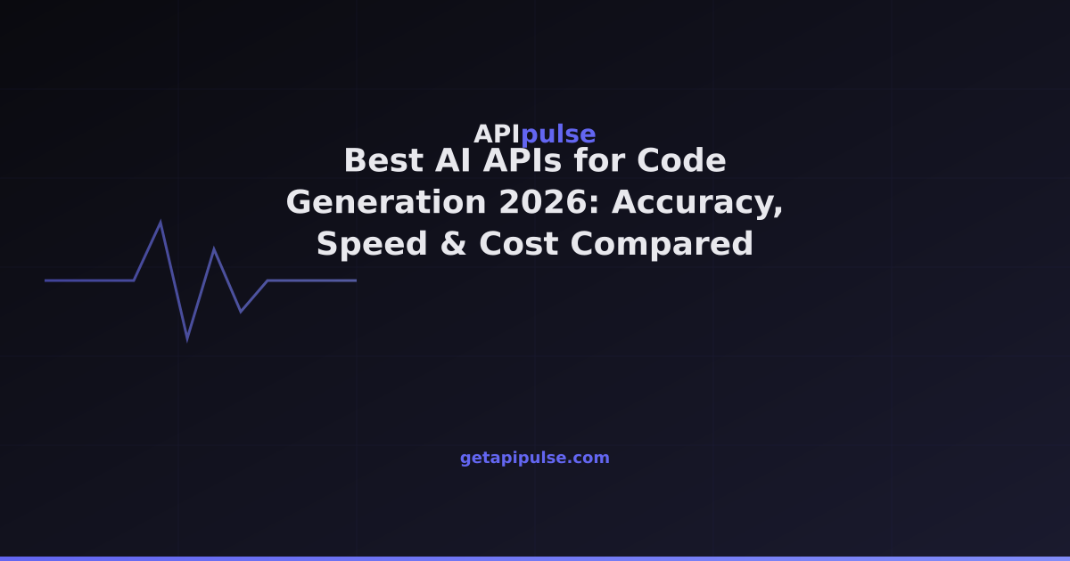 Best AI APIs for Code Generation 2026: Accuracy, Speed & Cost Compared ...