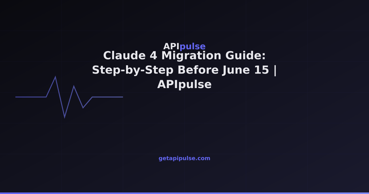 Claude 4 Migration Guide: Step-by-Step Before June 15 | APIpulse