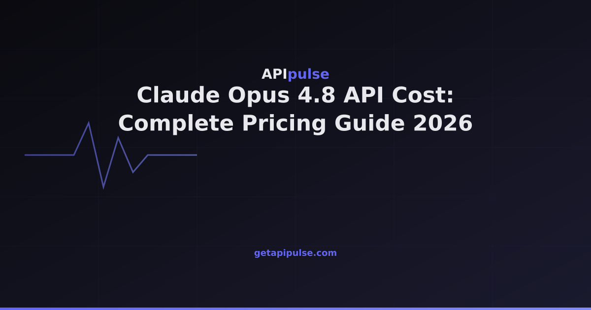 Claude Opus 4.8 API Cost: Complete Pricing Guide 2026 — APIpulse