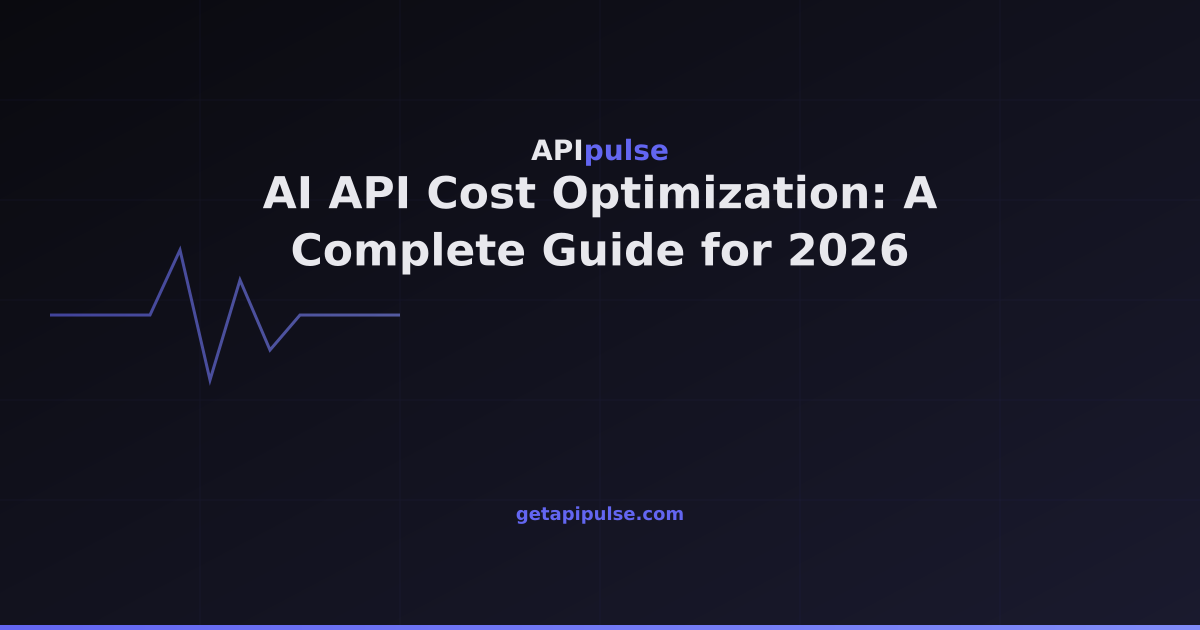 AI API Cost Optimization: A Complete Guide for 2026 — APIpulse