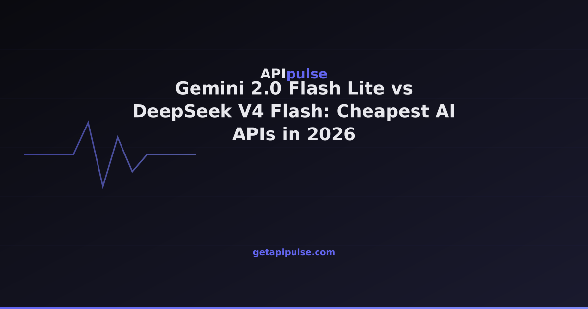 Gemini 2.5 Flash-Lite vs DeepSeek V4 Flash: Cheapest AI APIs in 2026 ...