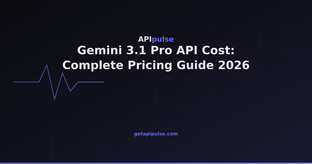 Gemini 3.1 Pro API Cost: Complete Pricing Guide 2026 — APIpulse