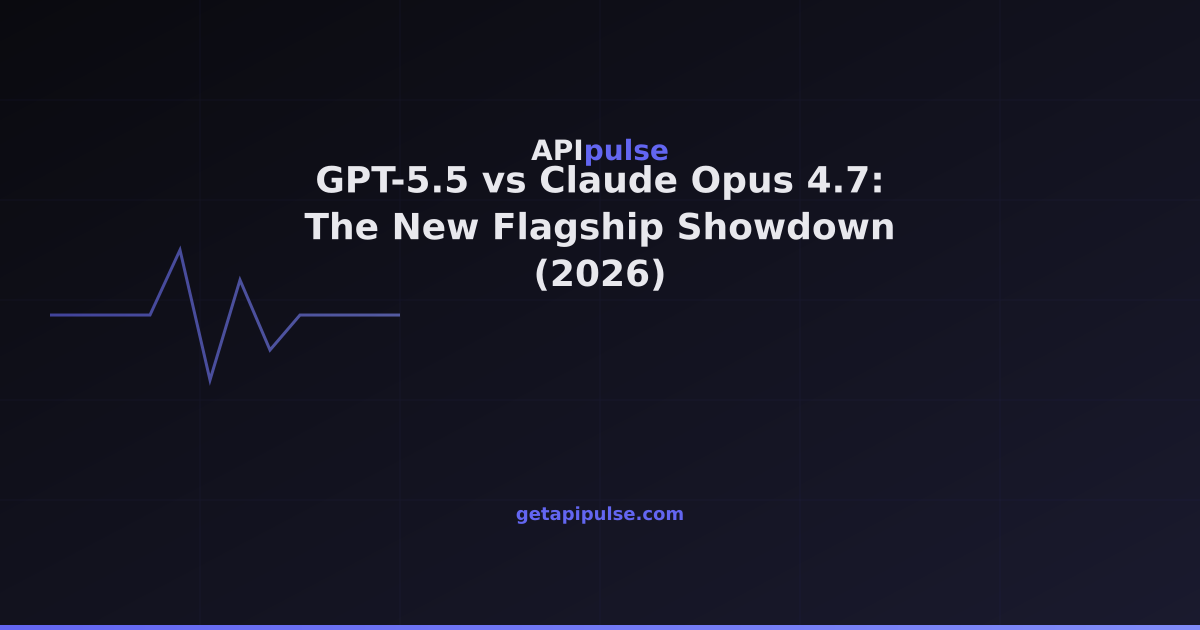 GPT-5.5 vs Claude Opus 4.7: The New Flagship Showdown (2026) — APIpulse